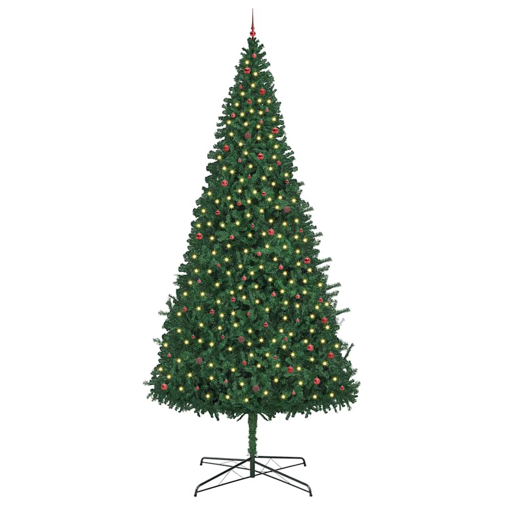 Christmas Tree with Decorative String Lights Green 400 cm PVC